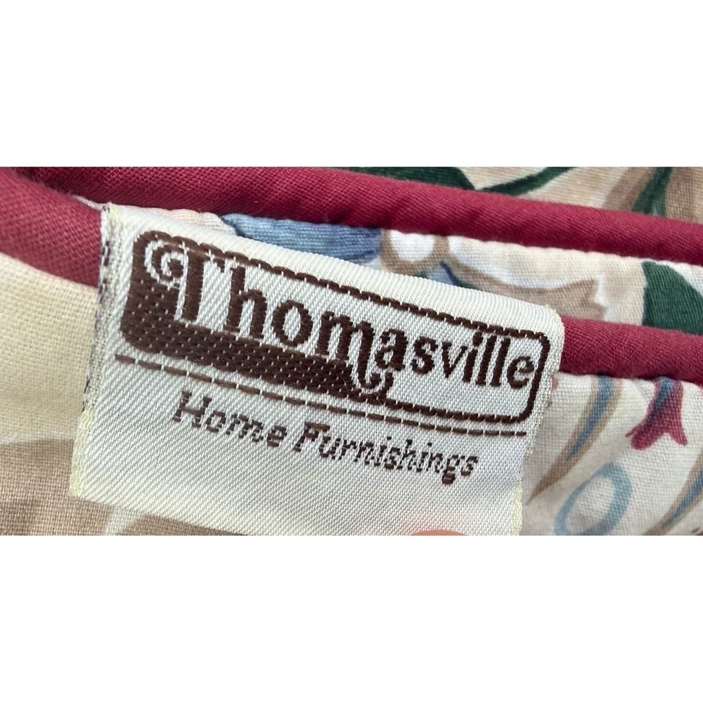 Vintage Thomasville Queen Size Multicolor Cottage Floral Comforter & Shams